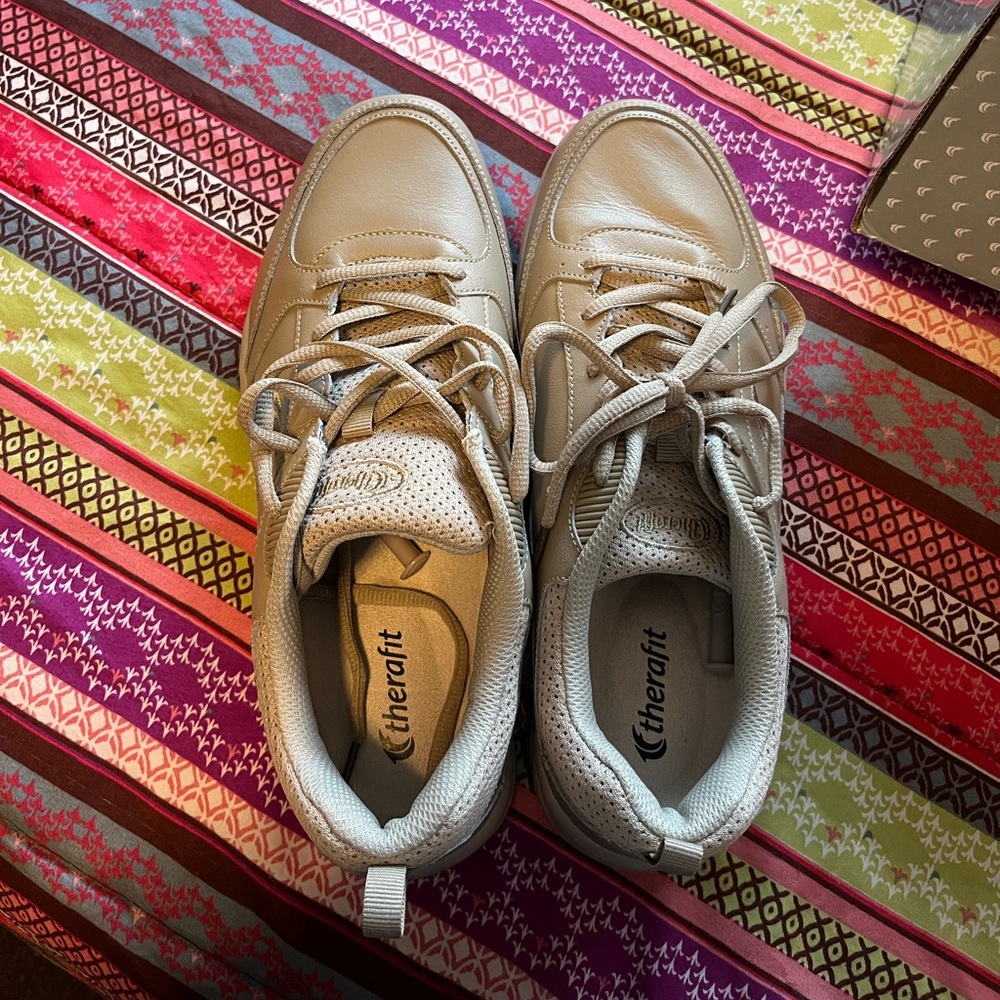 Therafit Stone-colored Sneakers Size 10 NWOT
